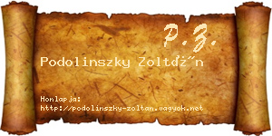 Podolinszky Zoltán névjegykártya
